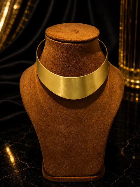 Aurelia Matte Brass Hasli Collar