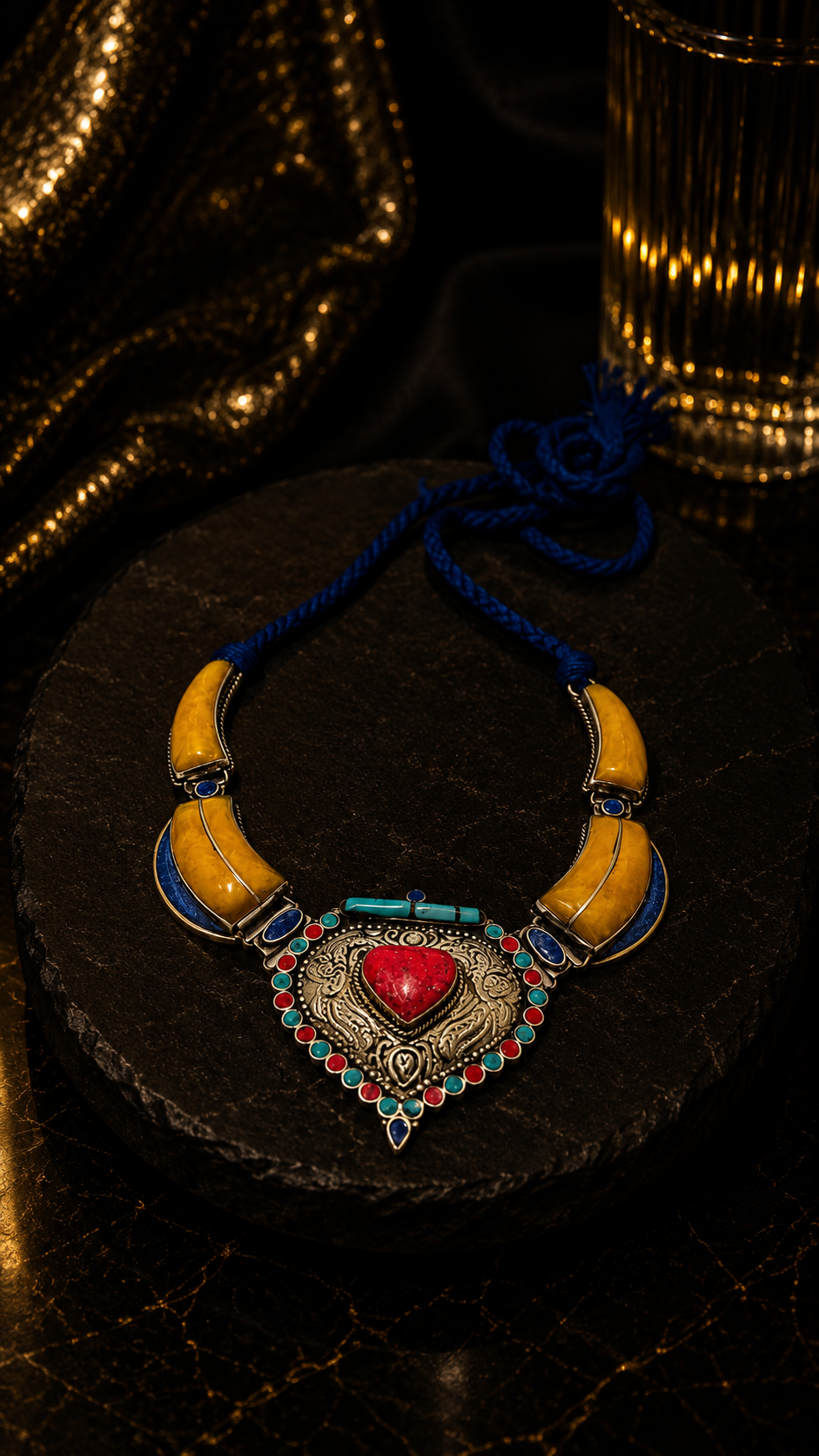 Heritage Stone Collar Necklace