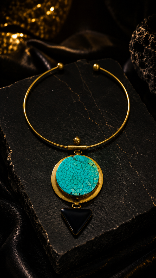 Azure Halo Collar Necklace