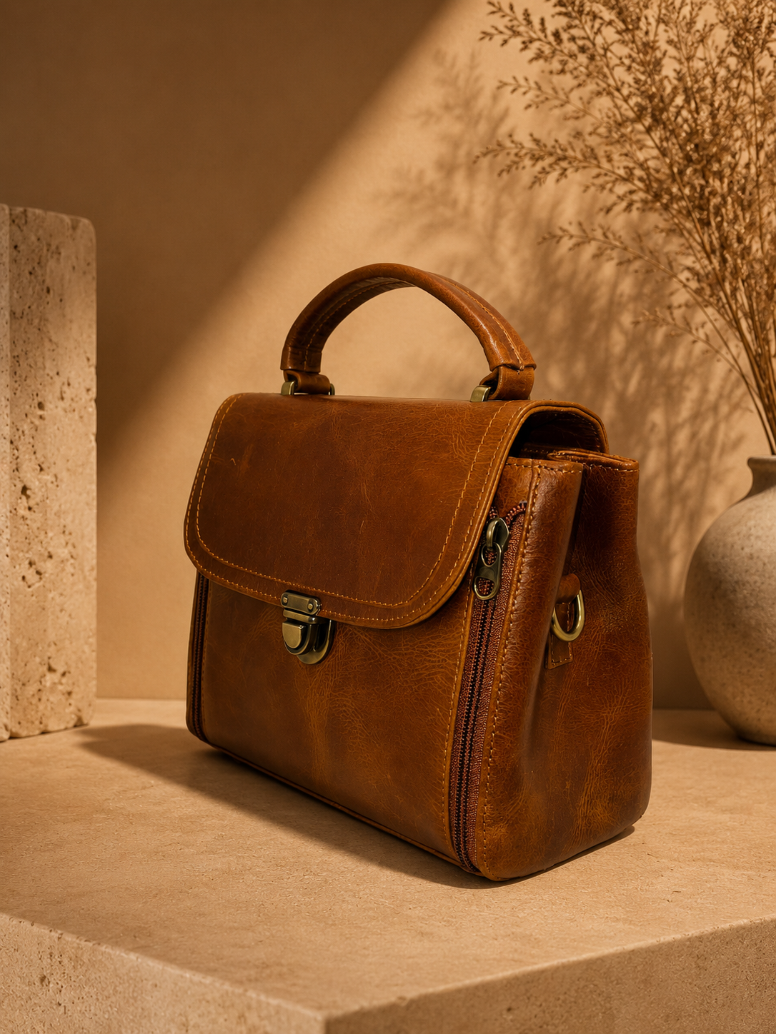 Sahara Heirloom Leather Satchel