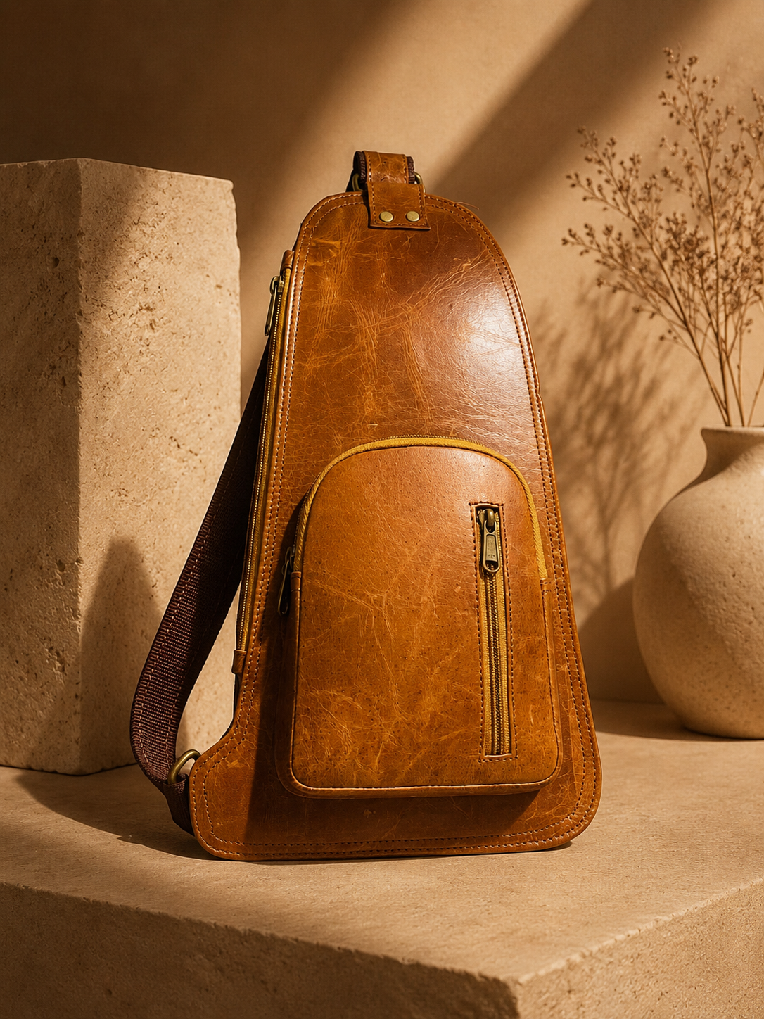 Nomad Voyager Leather Sling Bag