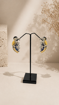 Gilded Elephant Crest Earrings