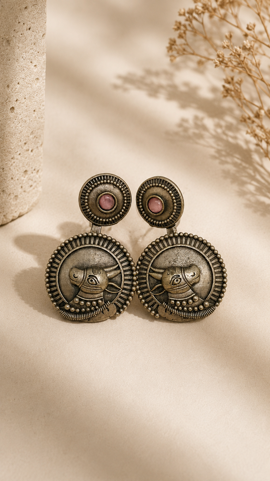 Sacred Nandi Heritage Drop Earrings