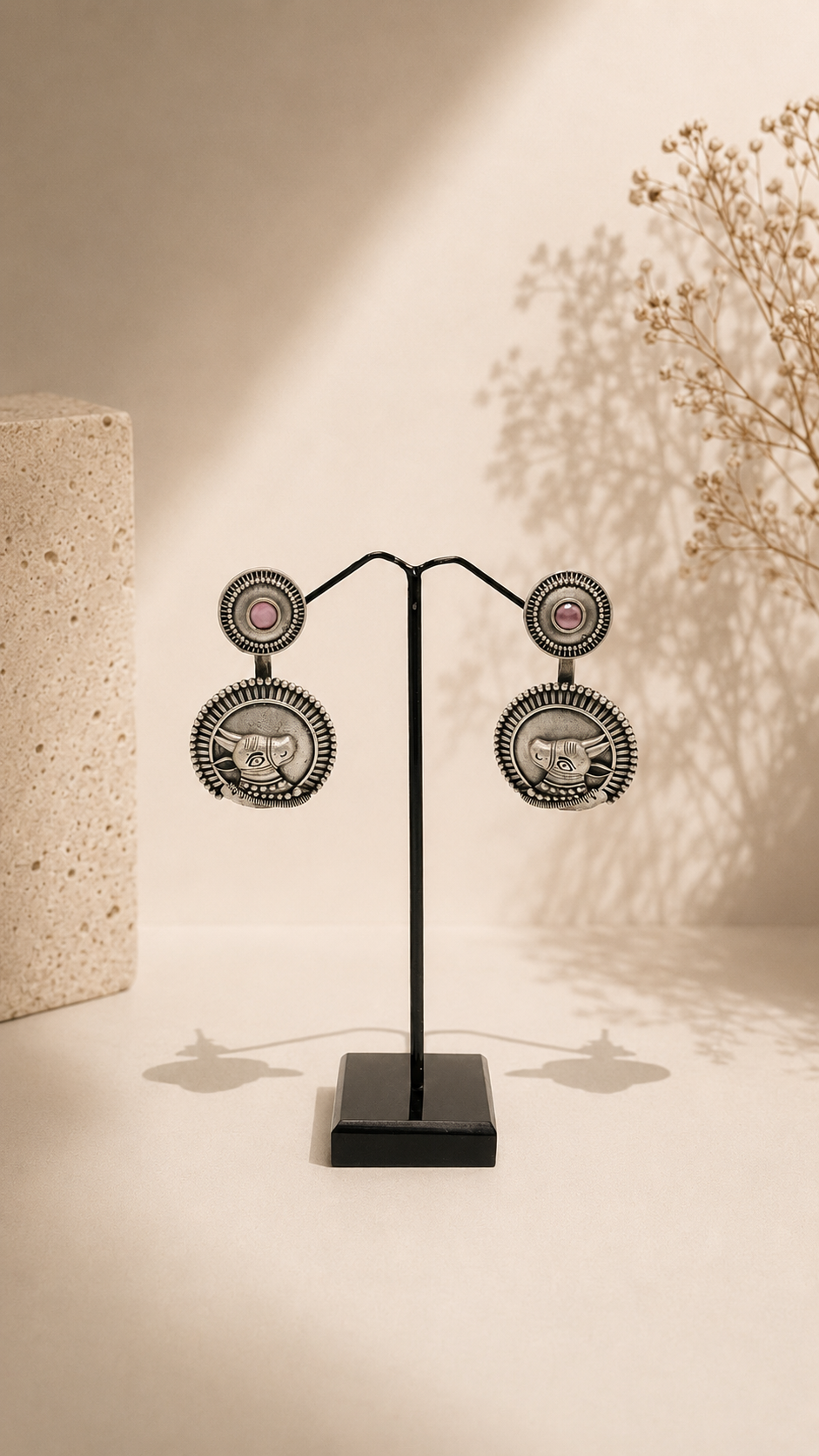Sacred Nandi Heritage Drop Earrings