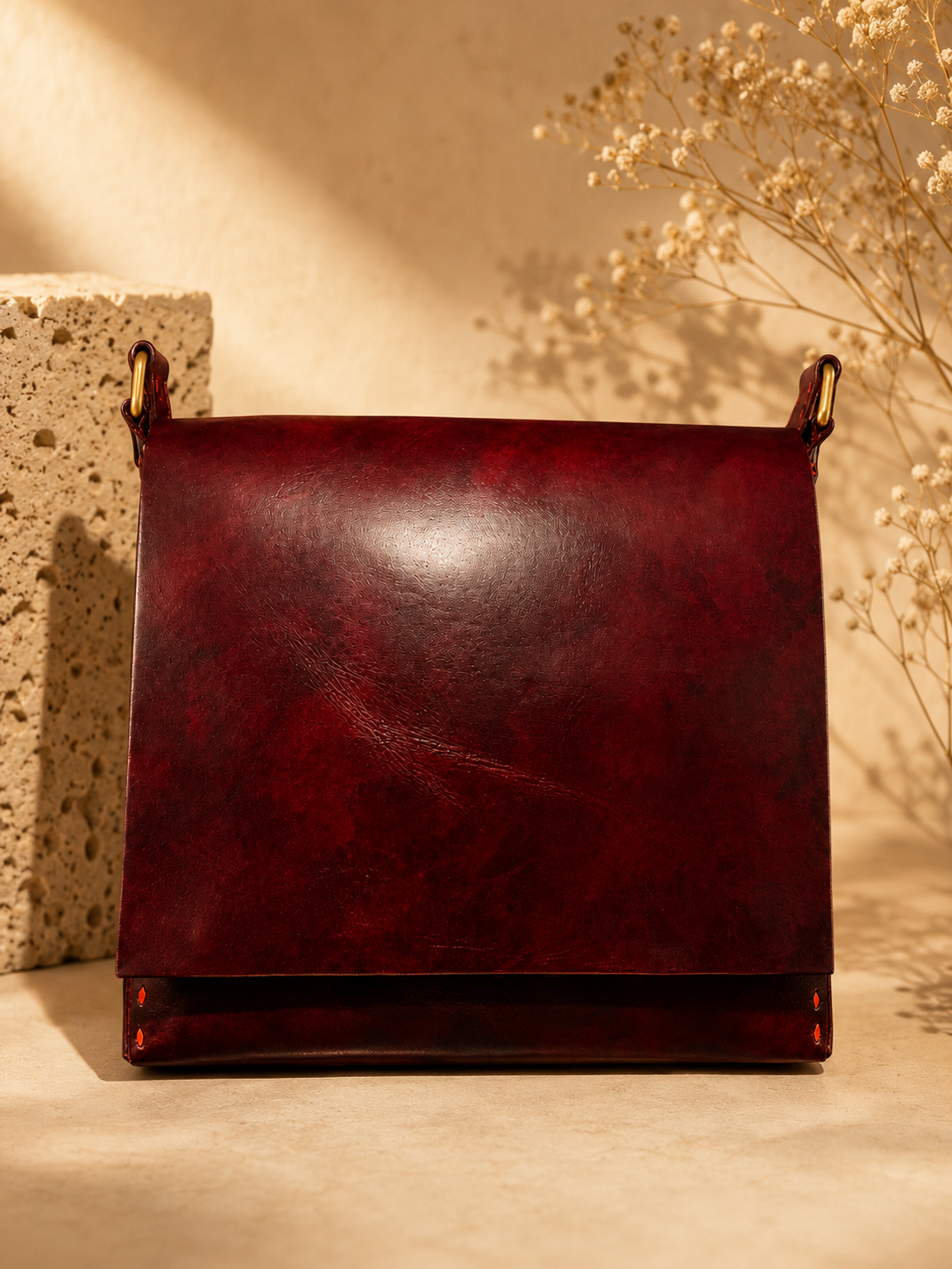 Cherry Flap Handcrafted Bag